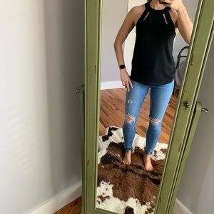 Black Dressy Tank Top Sz XS